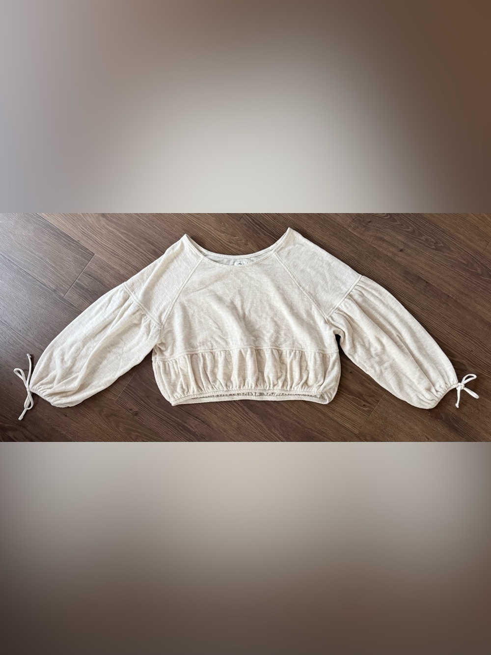 Aerie Women's Endless Summer Cropped Sweatshirt Size M Beige